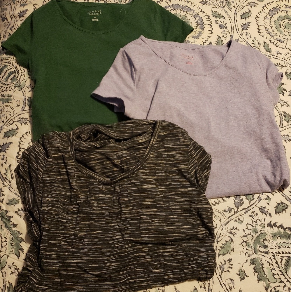 THREE Short sleeve bodycon maternity dresses